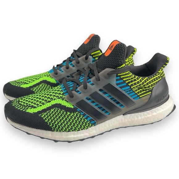 adidas | Shoes | Adidas Ultraboost 5 Dna Mens Size 1 Running Shoes Black  Solar Green | Poshmark